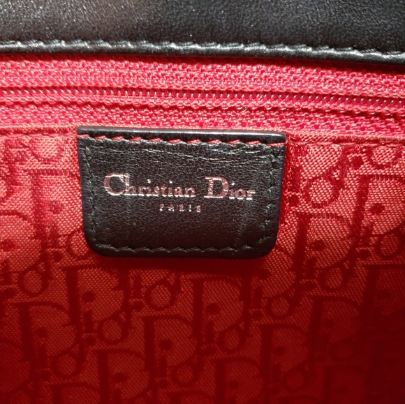 Auth Lady Dior  Canage lamb leather Medium tote - Picture 7 of 8